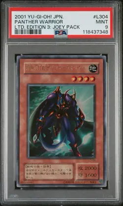 PSA 9 Panther Warrior L3-04 Yugioh Ultra Rare Vintage Card 2001 - Image 1