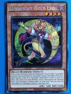Near Mint Yugioh Lunalight Gold Leo DUAD-EN005 Secret Rare 1st Edition - Image 1