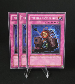 Yugioh Trap x3 Playset Type Zero Magic Crusher Mixed Set PSV DB1 NM Vintage - Image 1