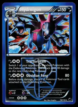 Pokemon Card - Hydreigon (Team Plasma) Plasma Freeze 78/116 Holo Rare - Image 1