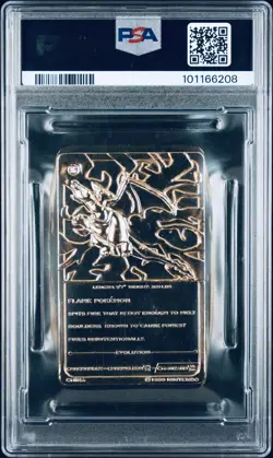 1999 Burger King Pokemon Charizard Gold Card PSA 9 - Image 2
