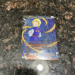 Android 18 Rebellious Fighter WINNER Stamp Foil Dragon Ball Super Card Game | NM - Image 4