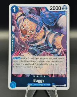 Buggy OP02-058 R Foil Rare One Piece Card Game | English NM Impel Down Blue - Image 1