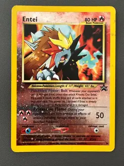 Entei Black Star Movie Promo 34 Pokemon Card HP - Image 1