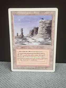 MTG Magic the Gathering Plateau Revised Edition Rare Dual Land Mountain Plains - Image 1