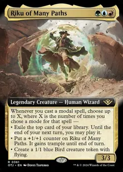 Riku of Many Paths - Foil Extended Art OTJ NM MTG - Image 1