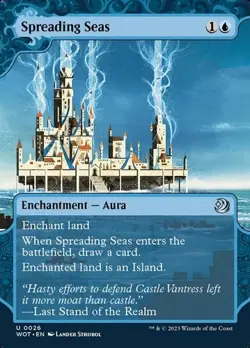 2x Spreading Seas - Foil Extended Art Showcase WoEET NM MTG - Image 1