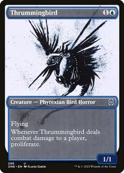 2x Thrummingbird - Foil Showcase ONE NM MTG - Image 1