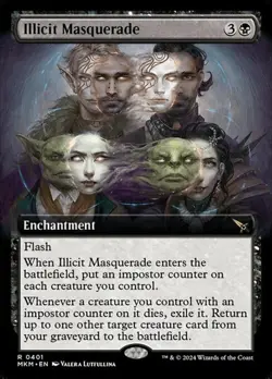 Illicit Masquerade - Foil Extended Art MKM NM MTG - Image 1