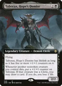Taborax, Hope's Demise - Foil Extended Art Zendikar Rising NM MTG - Image 1