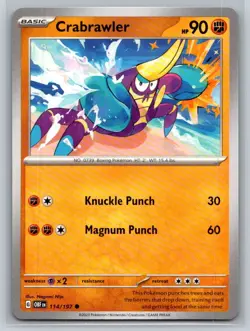 Crabrawler #114/197 SV03: Obsidian Flames Common - Pokemon Cards F37 - Image 1