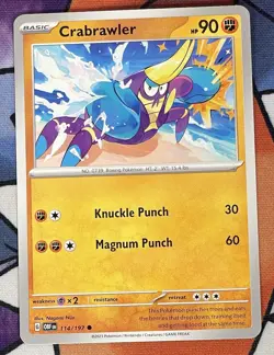 Crabrawler #114/197 SV03: Obsidian Flames Common - Pokemon Cards F37 - Image 1