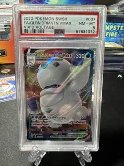 2020 Pokemon S&S Vivid Voltage Fa Galarian Darmanitan Vmax #037 PSA 8 - Image 1
