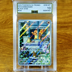 Pokemon SV Black Star Promo Charmander 044 AGS Gem-MT 10 Full Art Holo 2023 - Image 1