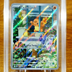 Pokemon SV Black Star Promo Charmander 044 AGS Gem-MT 10 Full Art Holo 2023 - Image 2