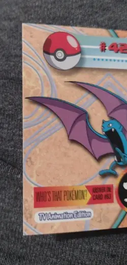 1999 Topps Pokemon TV Animation Edition #42 Golbat Black Logo Near Mint+ - Image 4