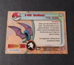 1999 Topps Pokemon TV Animation Edition #42 Golbat Black Logo Near Mint+ - Image 5