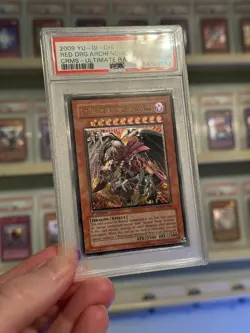 PSA 9 RED DRAGON ARCHFIEND/ASSAULT MODE CRMS-EN004 YUGIOH ULTIMATE Euro Print - Image 2