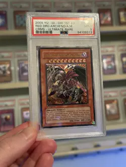 PSA 9 RED DRAGON ARCHFIEND/ASSAULT MODE CRMS-EN004 YUGIOH ULTIMATE Euro Print - Image 3