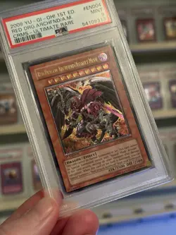 PSA 9 RED DRAGON ARCHFIEND/ASSAULT MODE CRMS-EN004 YUGIOH ULTIMATE Euro Print - Image 5