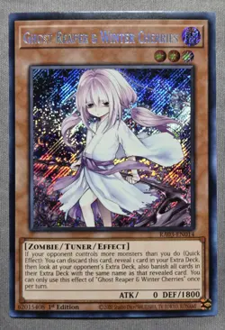 Yugioh #RA03-EN014 Ghost Reaper & Winter Cherries Alt Art 1st Ed Secret Rare NM - Image 1