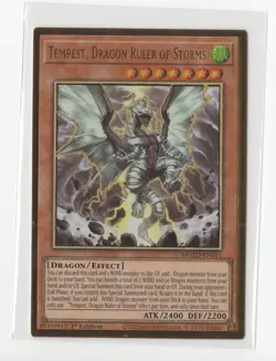 YUGIOH Tempest Dragon Ruler of Storms Gold Rare MGED-EN011 1ST ED Nm - Image 1