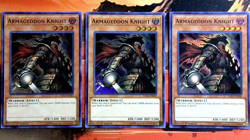 YuGiOh! 3x Armageddon Knight DASA-EN040 1st Edition NM SUR Playset - Image 1