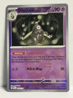 Pokemon TCG Dusclops Pokeball Card 036/131 Prismatic Evolutions NM Condition - Image 1