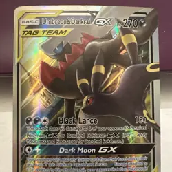 Pokemon TCG Umbreon & Darkrai Tag Team GX Holo Ultra Card 125/236 - Image 4