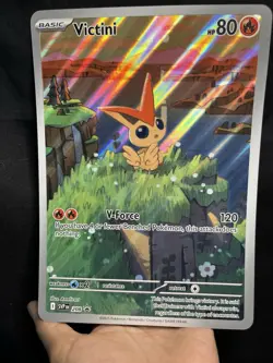 Pokemon Victini Jumbo Full Art Promo Card SVP 208: Black Bolt/White Flare M/NM - Image 1