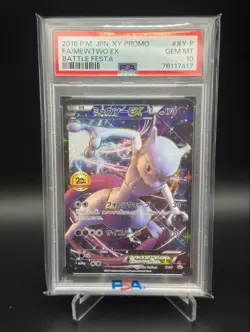 PSA 10 Mewtwo EX XY-P Battle Festa 20th Promo Pokemon Card Japanese 2016 - Image 1