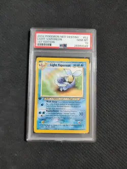 Light Vaporeon 52 PSA 10 1st Edition Neo Destiny Graded Pokemon Card - Image 1