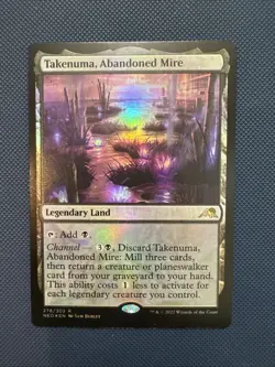 MTG Takenuma, Abandoned Mire - Kamigawa: Neon Dynasty (NEO) NM Foil - Image 1