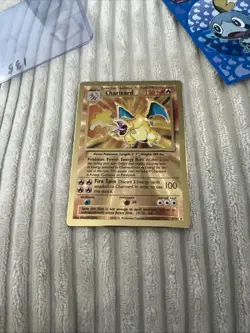 Pokemon CHARIZARD 4/102 - Celebrations UPC 25th Anniversary GOLD Metal Card - Image 1