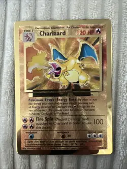 Pokemon CHARIZARD 4/102 - Celebrations UPC 25th Anniversary GOLD Metal Card - Image 5