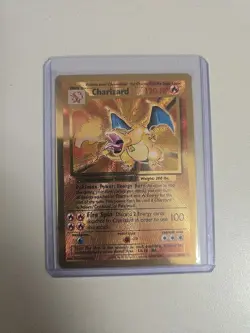 Pokemon CHARIZARD 4/102 - Celebrations UPC 25th Anniversary GOLD Metal Card - Image 1