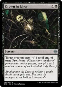 Drown in Ichor - Light Play MTG Phyrexia: All Will Be One - Image 1