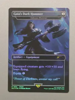 MTG x FINAL FANTASY SECRET LAIR - GAIA'S DARK HAMMER #1866 RAINBOW FOIL - Image 1
