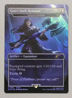 MTG x FINAL FANTASY SECRET LAIR - GAIA'S DARK HAMMER #1866 RAINBOW FOIL - Image 1