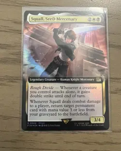 Magic The Gathering MTG - Squall, SeeD Mercenary (Extended Art) Foil - FIN - Image 1