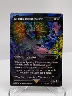 MTG Spitting Dilophosaurus ( EMBLEM ) Universes Beyond: Jurassic World LCI NM - Image 1