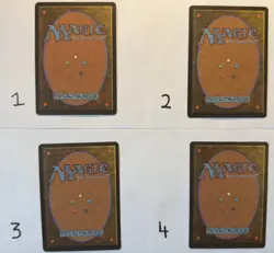 MTG FBB Japanese 4th Edition Lightning Bolt x4, SIGNED By Artist, Lightly Played - Image 2