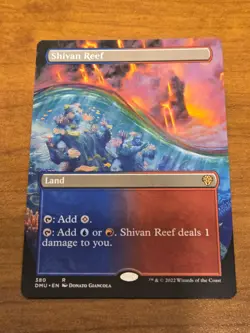 MTG Dominaria United - Shivan Reef - DMU 380 - Borderless - Image 1