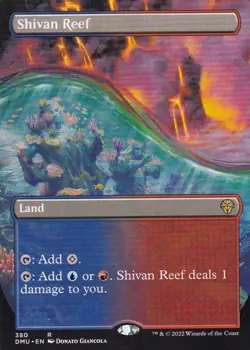 MTG Dominaria United - Shivan Reef - DMU 380 - Borderless - Image 2