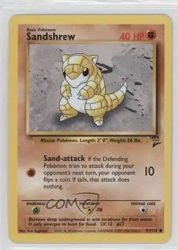 Sandshrew Pokemon Base Set 2 #91 2000 - Image 1