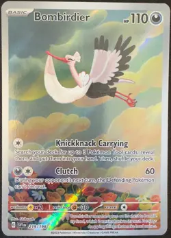 Bombirdier 219/198 Pokemon TCG SV01: Scarlet & Violet Base Illustration Rare NM - Image 1