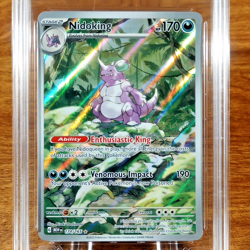 Pokemon SV 151 Nidoking 174/165 AGS Mint+ 9.5 Full Art Holo Secret Rare 2023 - Image 2