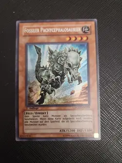 Yugioh Fossil Dyna Pachycephalo LODT-EN099 Secret Rare 1st Edition German MP - Image 1