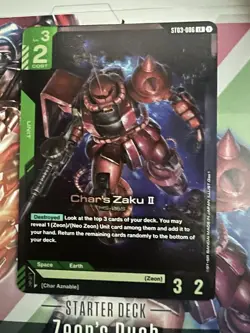 Char's Zaku II Foil - ST03-006 NM - Gundam TCG Card Game - Image 1