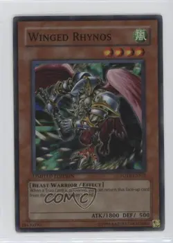 Winged Rhynos 1st Ed. YuGiOh Force of the Breaker #FOTB-ENSE2 2007 - Image 1